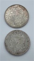 (2) 1921 Morgan Dollars