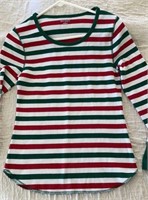 C3) Old navy medium red and green and white long