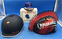 2 Kid’s Helmets & New York Mets Helmet Collectable