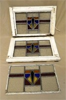Stained Textured Glass Windows.