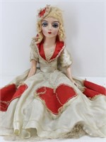 Antique Composition Valentine Boudoir Doll