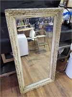 24x46 White & Gold Framed Mirror