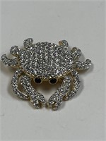 VINTAGE SWARVOSKI SWAN LOGO CRAB BROOCH