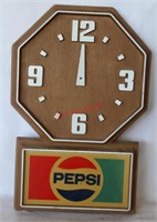 Vintage Pepsi Cola Battery Op Wall Clock