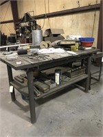 Metal Work Table. Contents not included.