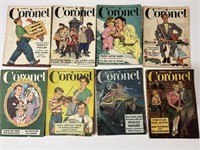 Set of 8 Vintage Coronet Magazines