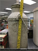 Vintage oil can, 20" tall and 10" diameter, stampe