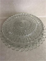 Lovely set of 4 assorted glass serving trays