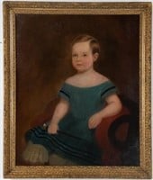 c. 1850 American School Portrait of Child