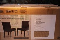 2-pack brown bonden leather chairs
