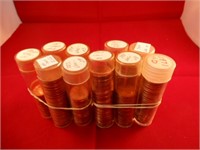 10 PARTIAL TUBES OF LINCOLN PENNIES - UNCIRCULATED