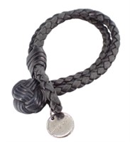 Bottega Veneta Black Woven Bracelet