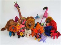 Shelf of Handmade Stuffed Animals