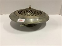 Solid Pewter Lidded Bowl