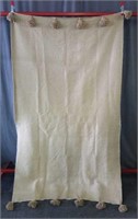 Moroccan blanket 49x86" beige