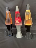 SET OF 3 LAVA LAMPS  17" X 4"