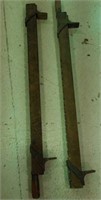 2 vintage wood clamps
