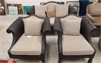 VINTAGE WICKER SET- LOVESEAT AND 2 CHAIRS-