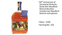 50th Anniversary Woodford Reserve  With 2 Glasses