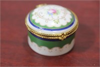 A Ceramic Round Trinket Box