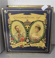 KING GEORGE QUEEN MARY CORONATION ROYAL TIN
