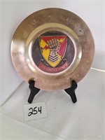 Military plate engraved