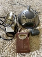 Vintage Toshiba Radio, Oster Massager & Alarm Clok