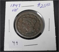 1849 LARGHE CENT VF