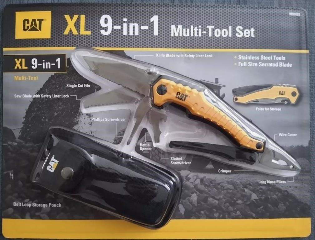 $29.9CAT XL 9-in-1 Multi-Tool Set, Stainless Steel
