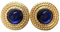 Chanel Colored Stone Clip-On Earrings