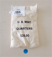 Bag of iowa quarters from the mint