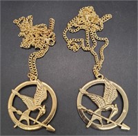 (D) Hunger Games Goldtone Necklaces (24" long)