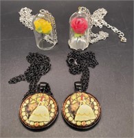 (D) Beauty and the Beast Necklaces (20" long)