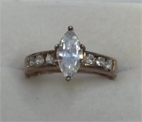(XX) Ladies Sterling Silver CZ Ring