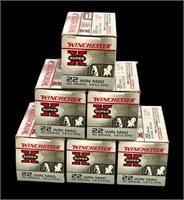 .22 Win. Mag. ammunition (6) boxes Winchester