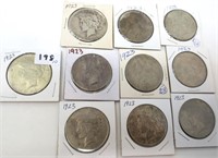 10 - 1923 Peace silver dollars