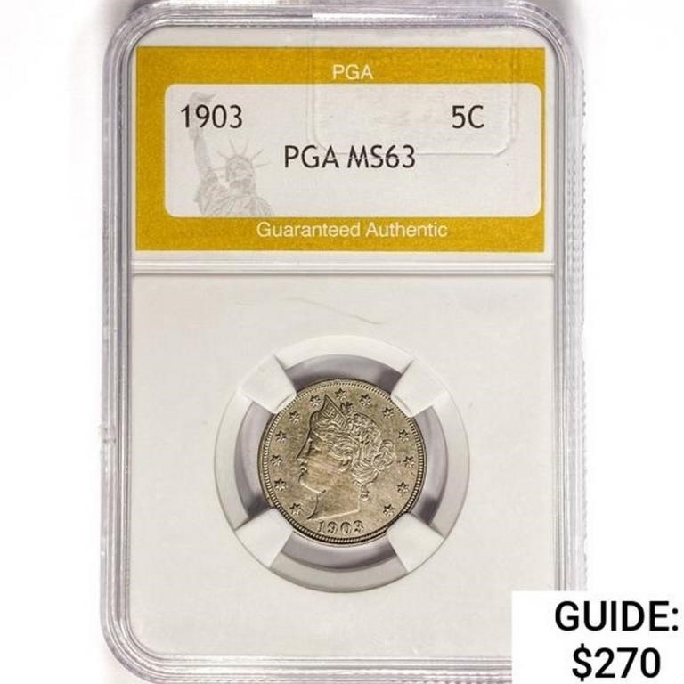 1903 Liberty Victory Nickel PGA MS63