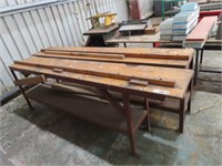 2 Steel Framed Timber Top Benches Each 2400x400mm