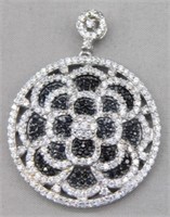 Sterling Silver pendant with CZ stones, weight