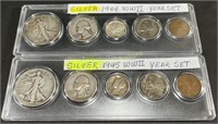 1944 & 1945 WWII Silver Sets