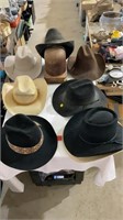 Cowboy hats with stand.