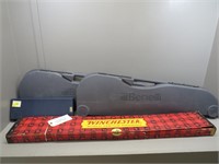 (2) Benelli hard sided gun cases, Winchester