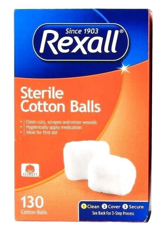 (new) REXALL STERILE Cotton Ball 130CT AG