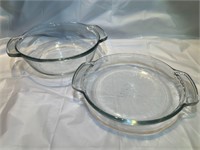 Anchor Hocking Glass Serving Bowl 2qt Pie dish