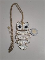 Owl Pendant 5x9cm W/ Necklace