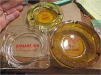 Three Adv. Ashtrays (2 Best Western, 1