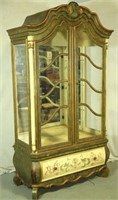 CONTINENTAL PAINTED DISPLAY CABINET