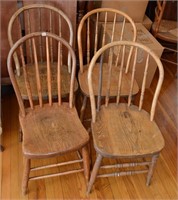 FOUR OAK DINING CHAIRS