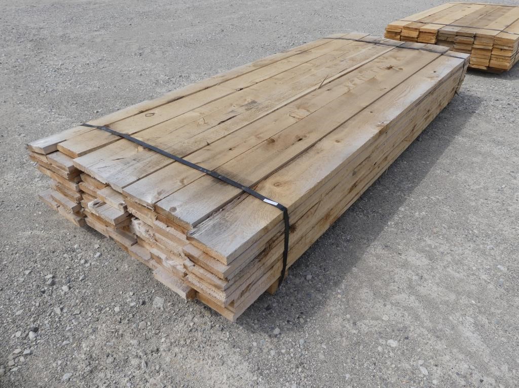 70 PCS. 1" x 6" x 8' ROUGH CUT WHITE CEDAR LUMBER