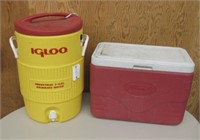 Igloo 5 Gallon Water Cooler & Coleman Ice Chest